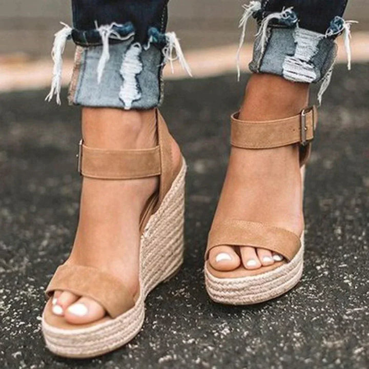 Sofia | Women’s Ankle Strap Espadrilles Wedge Sandals For Summer