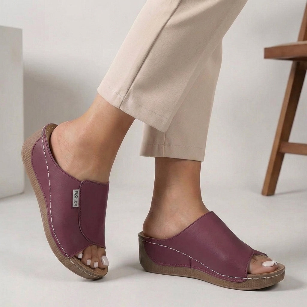 Aria | Women’s Slip-On Orthopedic Wedge Comfort Slippers