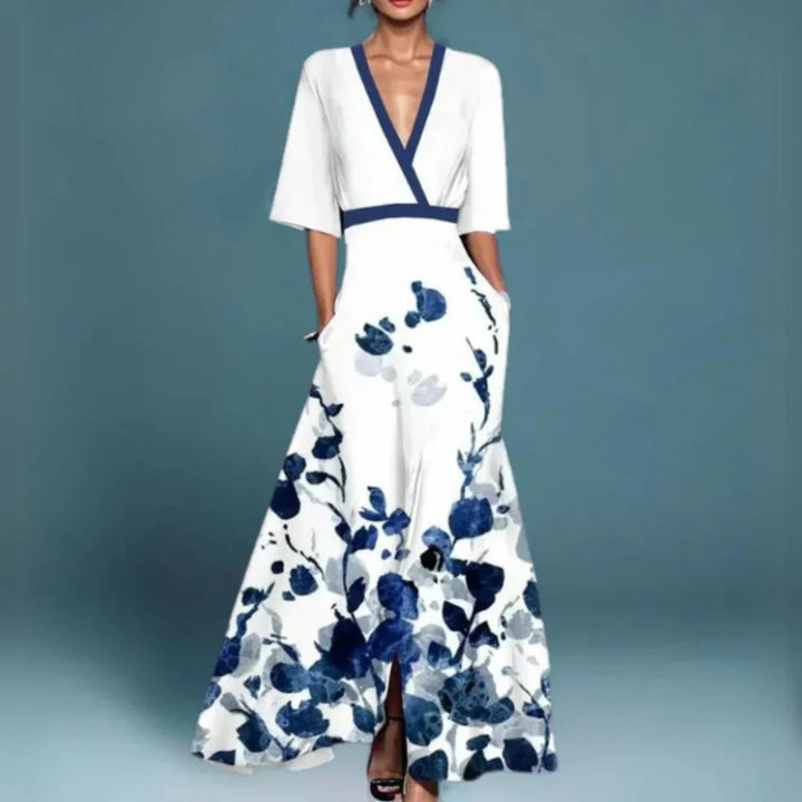 Cosette | Elegant Maxi Dress with Floral Pattern