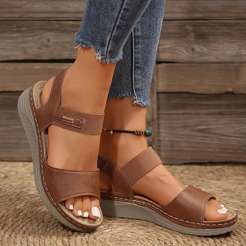 Sophia | Women’s Comfort Strappy Wedge Orthopedic Sandals
