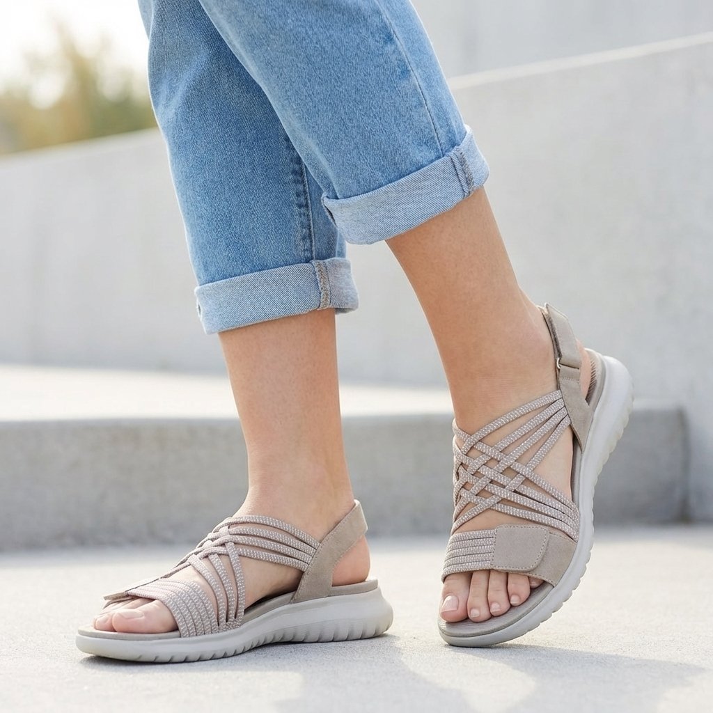 Olivia | Women’s Criss-Cross Strappy Orthopedic Comfort Sandals